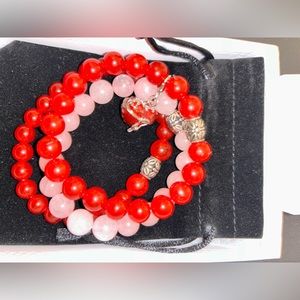 Rose quarts agate beads